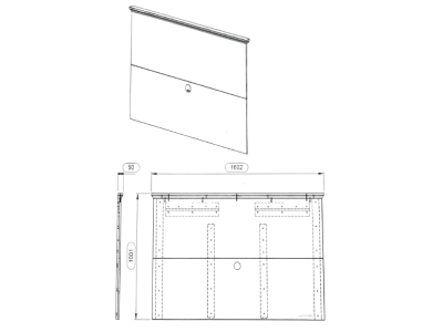 Painel de Tv no acabamento branco lavado e cera / Coleção England